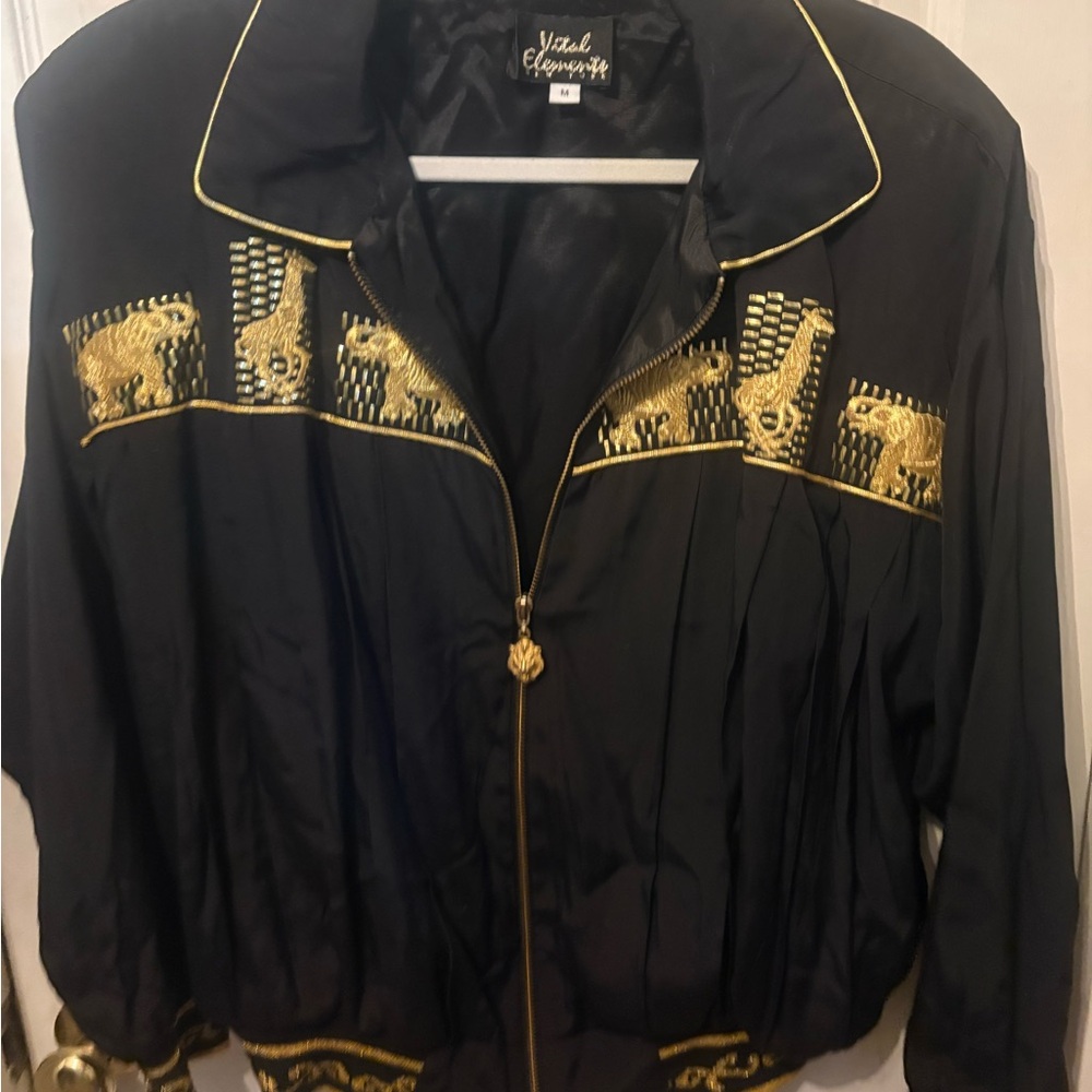 Element Black and Gold Bomber Jacket